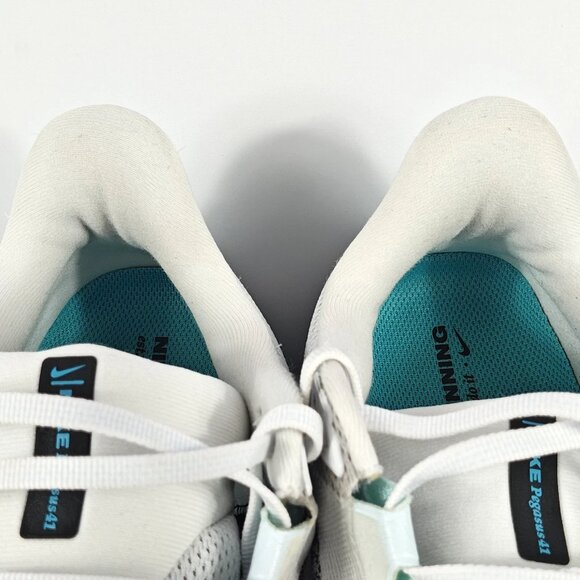 Nike Pegasus 41 Men’s 11 White Black Blue Running Shoes FD2722-103 Air Zoom - Picture 12 of 16